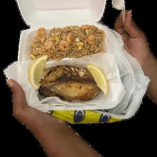 Grilled Tilapia with Shrimp Fried Rice