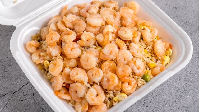 Fried Rice & Shrimp Scampi.