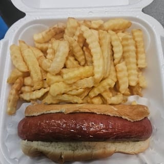 Sausage Sandwich with Fries