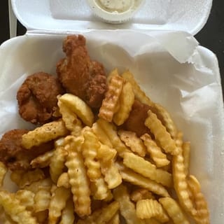Combination (3 Shrimp & 3 Chicken Wings) with Fries