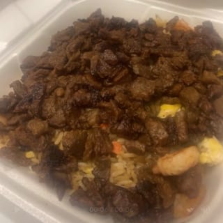 Shrimp Fried Rice & Grilled Steak