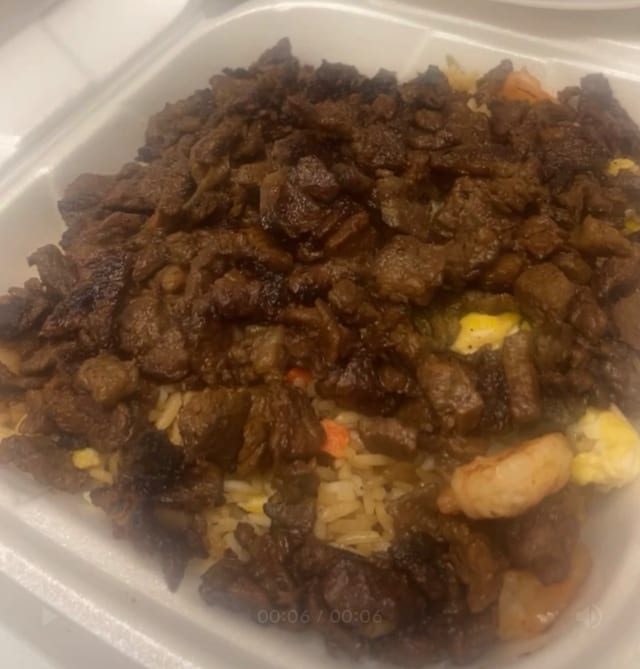 Shrimp Fried Rice & Grilled Steak.